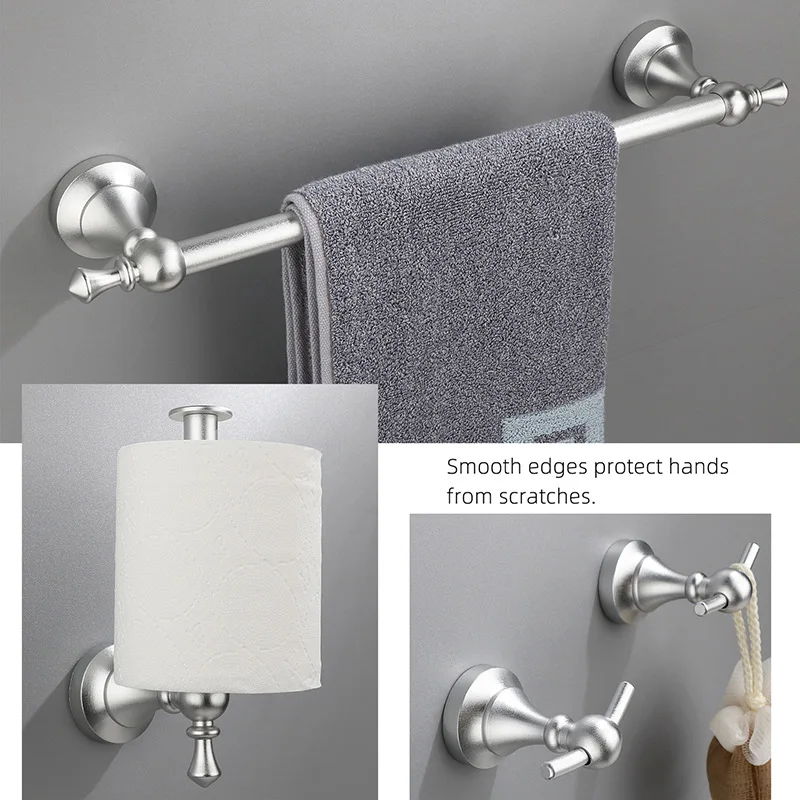 Bad Hardware Set Matte Schwarz Handtuch Bars Wc Papier Halter Handtuch Ringe Robe Handtuch Haken