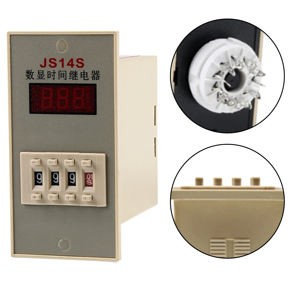 

Программируемое реле времени JS14S с 11-контактным разъемом и цифровым дисплеем, 220В/380В, для использования на производстве и на улице