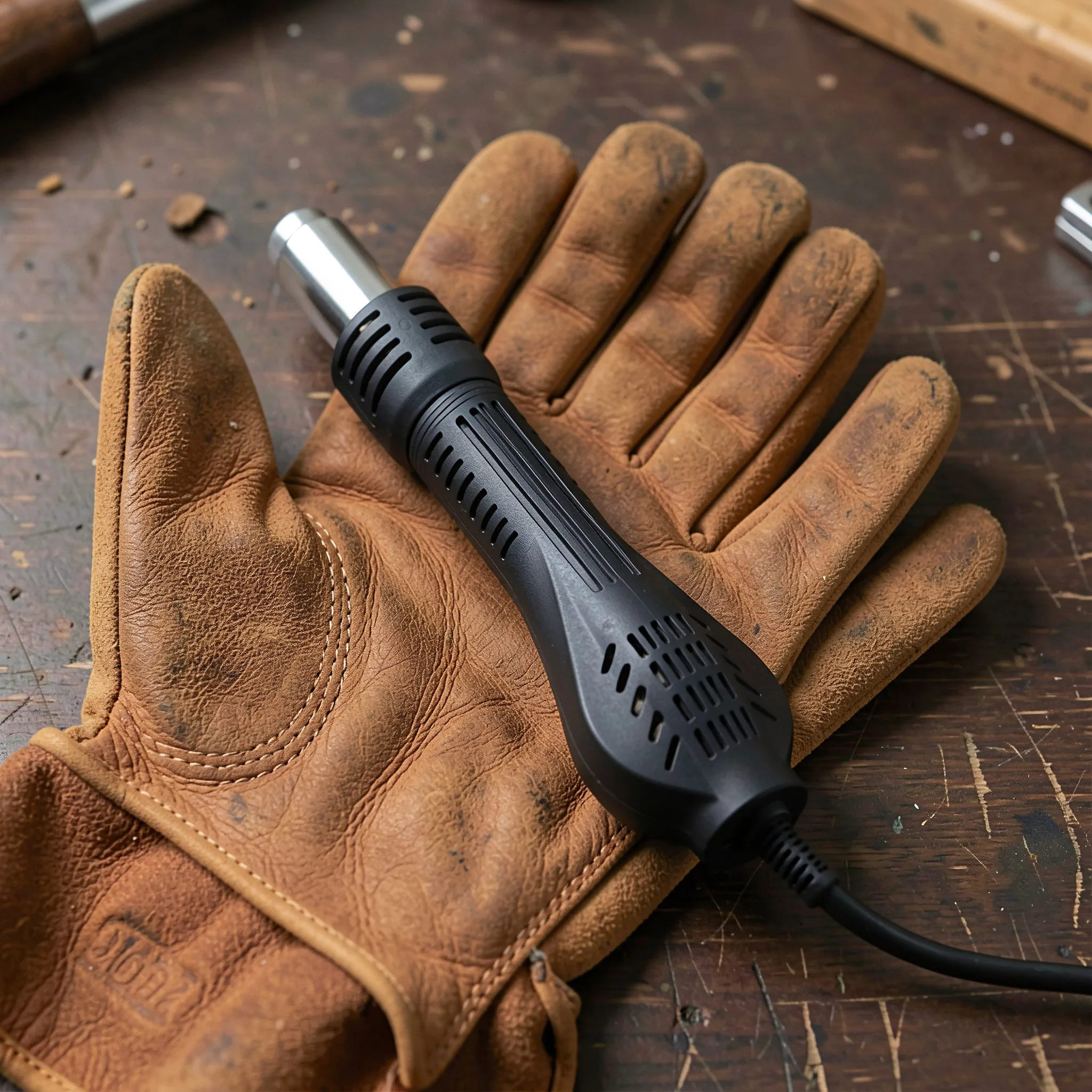 Hot Air Soldering Handle Black Rubber Grip Heat Resistant for Soldering Rework Station Tool Heat Blower Handle
