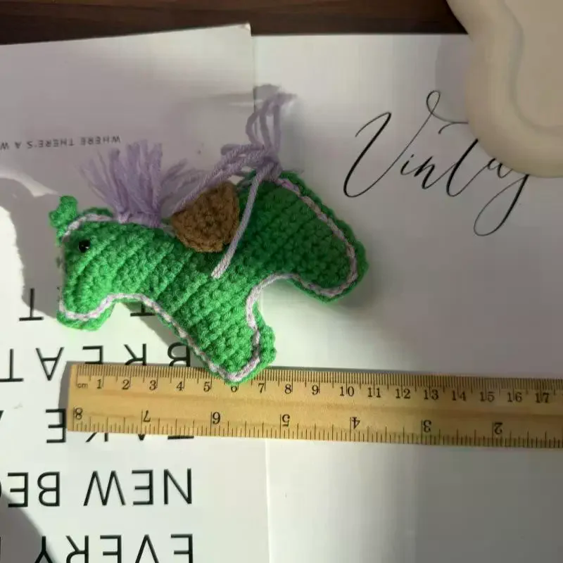 LLavero de Pony tejido con mascota de Año Nuevo, colgante de caballo de hilo multicolor de dibujos animados creativos, mochila colgante, regalo de bendiciones para amigos, 2026