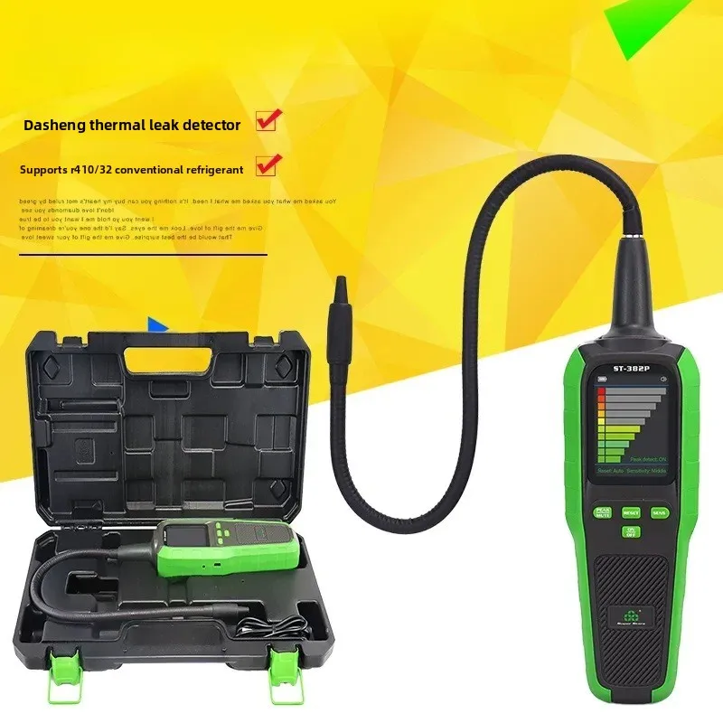 For Shengba ST-382P Refrigerant Leak Detector Self Priming R32 R410A R22 Auto Air Conditioner Snow Type Cooling System Tester