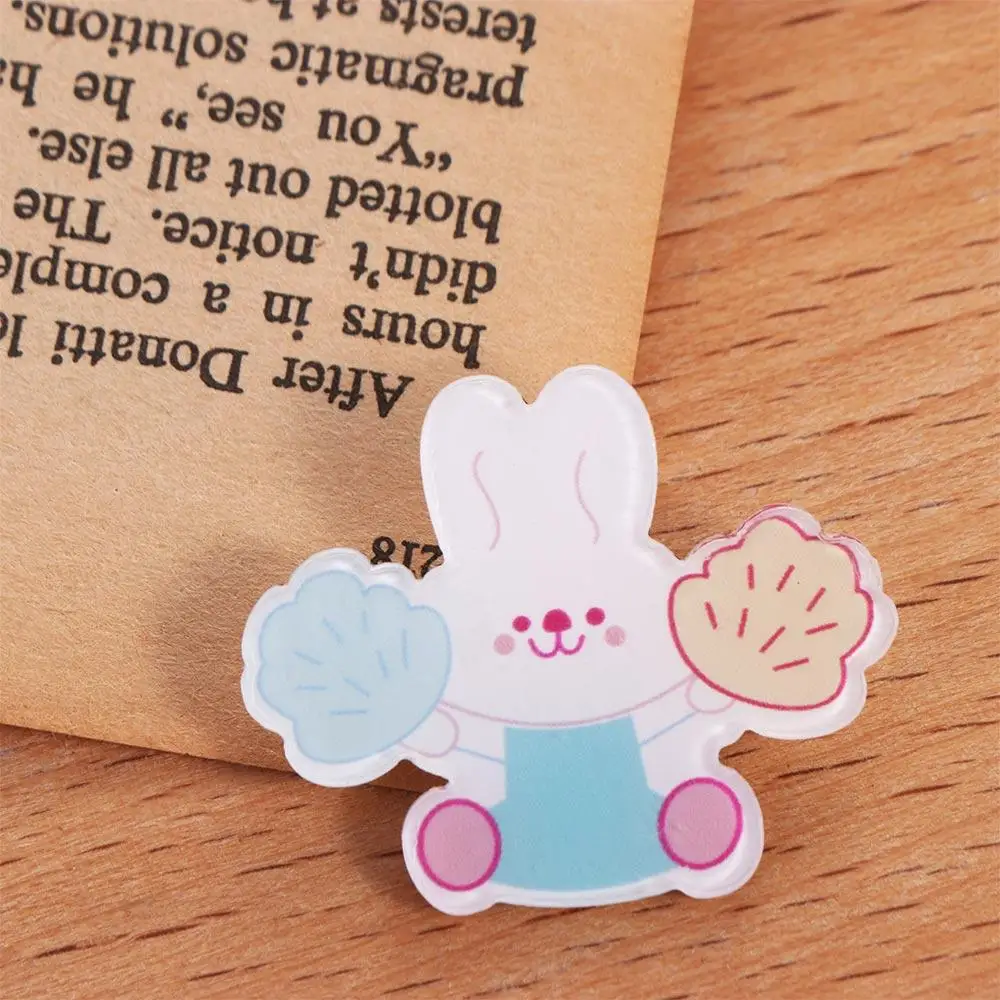 アクリル製犬ピンバッジ、クマ、ウサギ、漫画、ウサギブローチ、クリエイティブな漫画動物、クマ、ウサギ、ラペルピン、ギフト