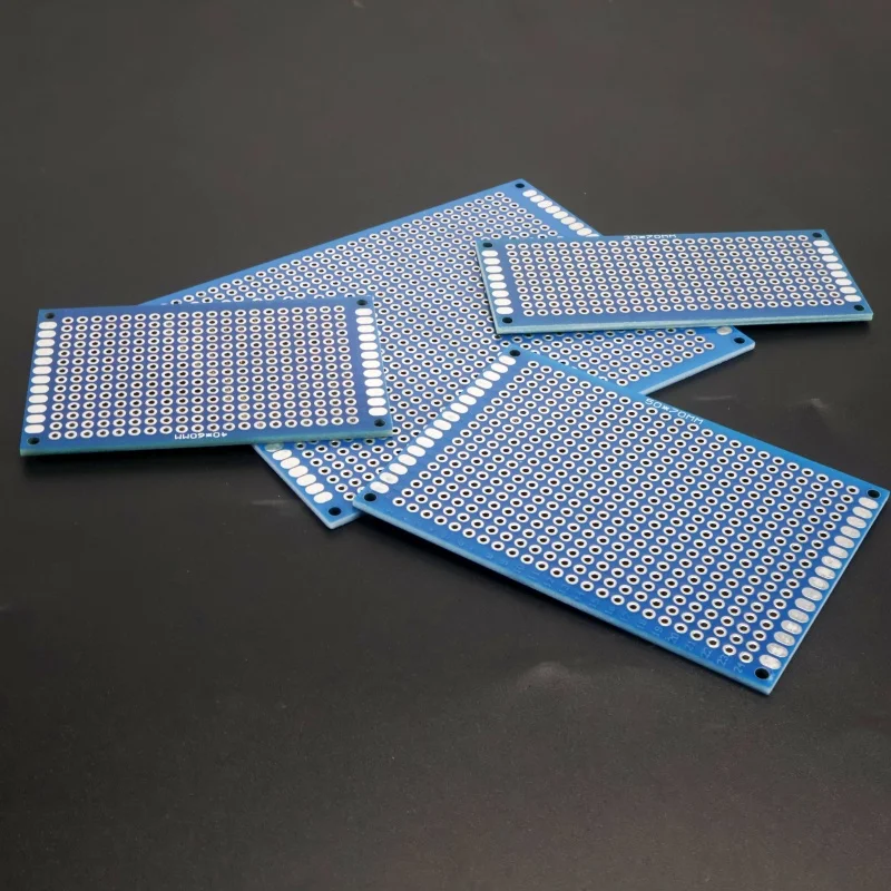5 Buah Papan PCB Dua Sisi 3X7CM 4X6CM 5X7CM 7X9CM Universal Dapat Disolder Pitch 2.54Mm Papan PCB Biru untuk DIY dan Arduino