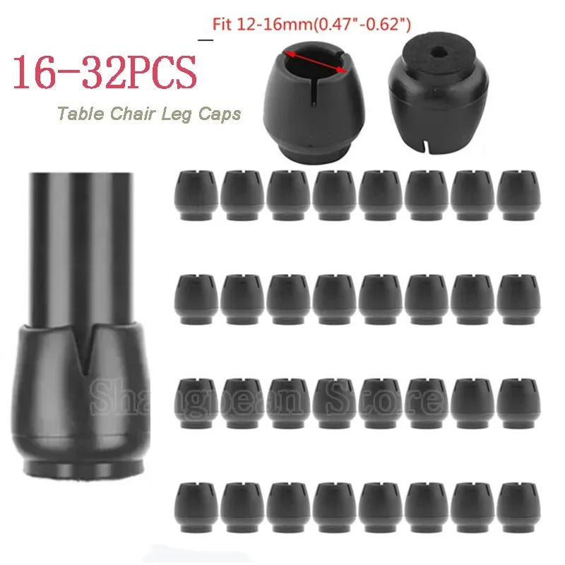 32/16pcs Chair Leg Caps Rubber Feet Protector Pads Furniture Table Covers Socks Plugs Cover Furniture Leveling Feet Home Decor