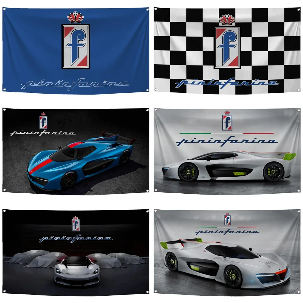 2×3Ft 3×5Ft Pininfarinas Flag Polyester Digital Printed Racing Car Tapestry Banner For Decor