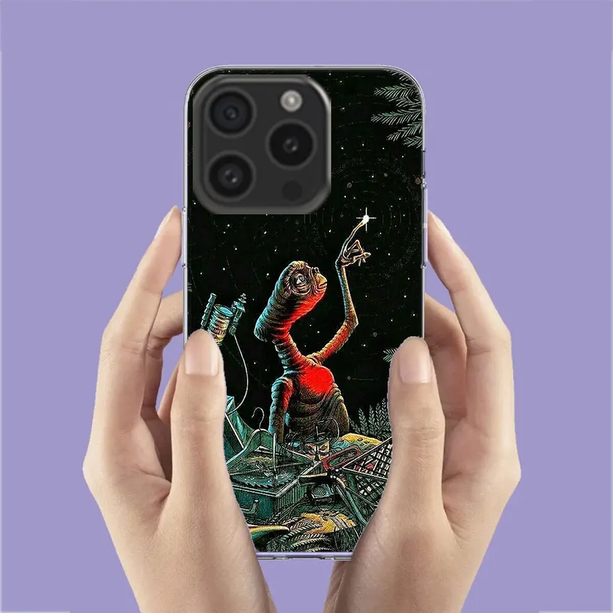 E.T. the Extra-Terrestrial Clear Phone Case For Aplee iPhone 12 13 Mini 14+ 15 Plus 16 Pro Max Cover 11 Pro X XS Max Coque Hard