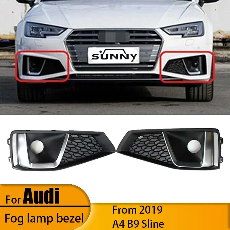 

Для Audi A4 2019, рамка противотуманных фар B9 Sline Sport, передняя панель, впускная решетка, вентиляционная сетка, крышка