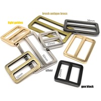 5pcs Metal High Quality Thickened Leather Shoulder Bag Strap Belt Web Rectangle Adjust Tri-glide Buckle Slider Loop Ring Repair