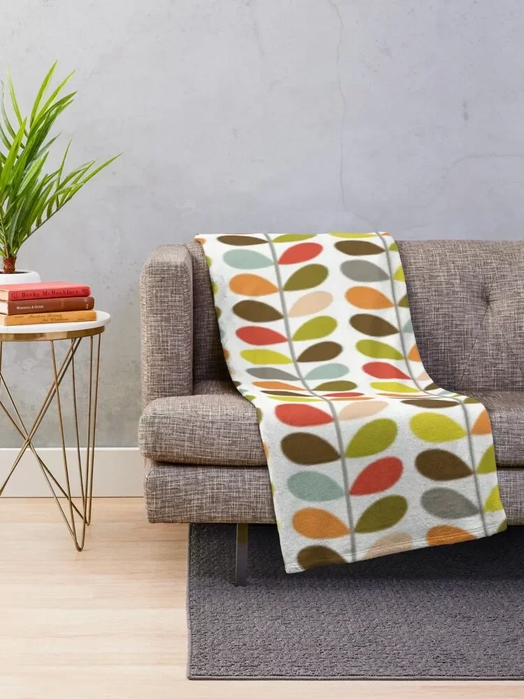 orla kiely multi stem,kiely pattern, orla kiely design,colorful multi stem Throw Blanket Cute Beach Beautifuls Blankets