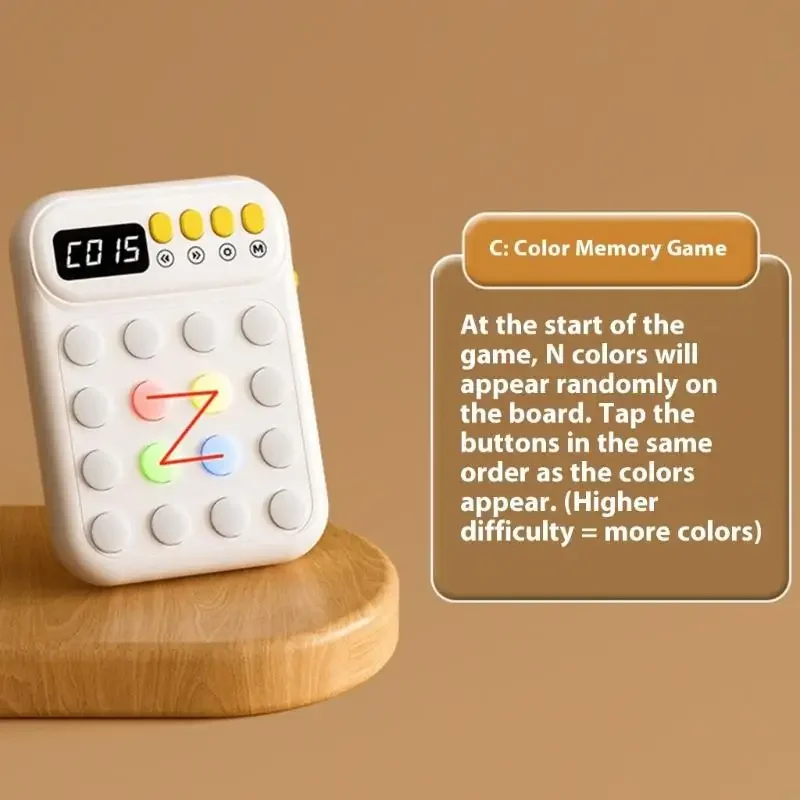 Handheld Cognitive Development Game Device For Kids Colorful Modifiable Riddles Train Logical Thinking Screen Complimentary 15UB