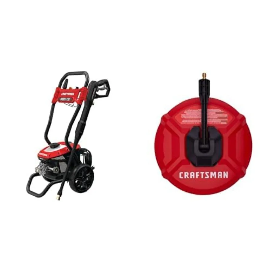 

Electric Pressure Washer Cold Water 1900 -PSI 1.2-GPM Corded CMEPW1900 and 12 in Surface Cleaner (CMZPWSC100)