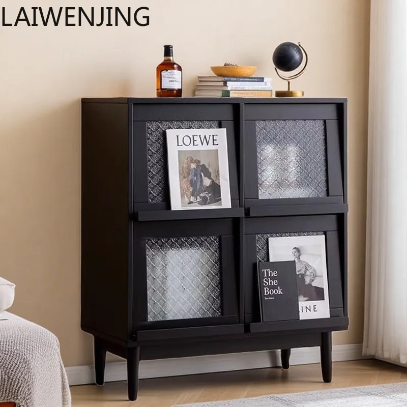 

SGF Solid Wood Bookcase Storage Retro Storage Display Magazine Locker