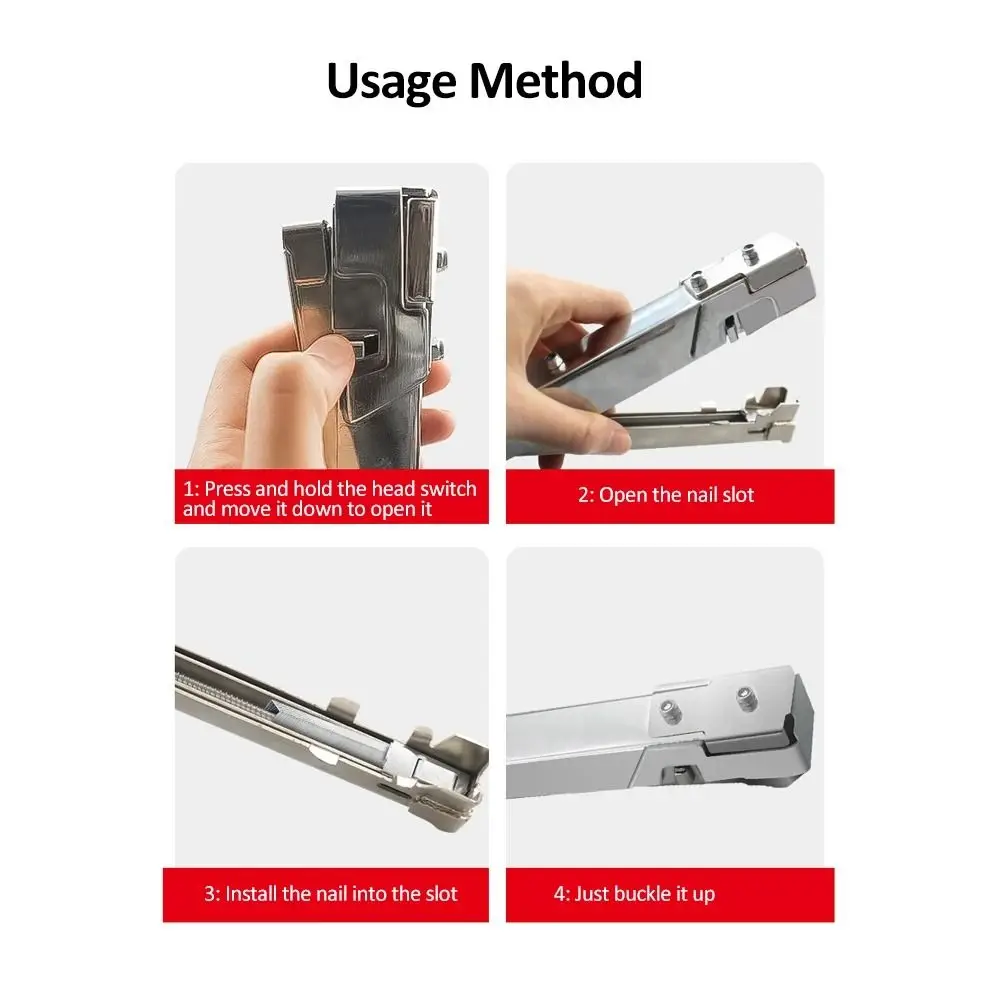 

Ручной степлер с фиксированной проводкой, автоматическое устройство подачи гвоздей, быстрое гвоздя, дверной степлер