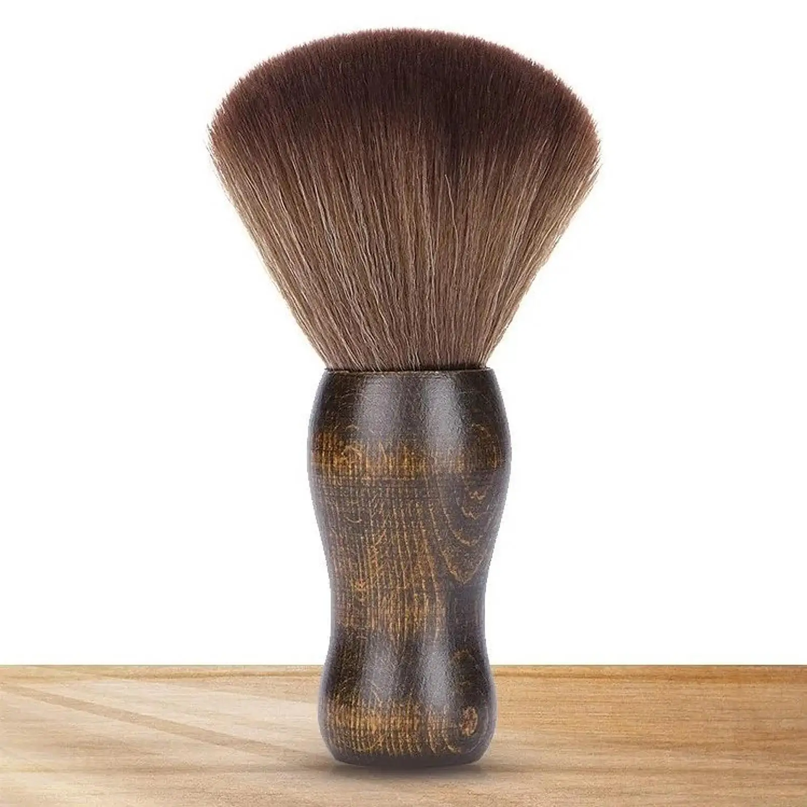 

Cleaning Face Brush Wooden Handle Hairbrush Soft Barber Brush Neck Duster for Hair Cutting Haircut Styling Barbershop Household