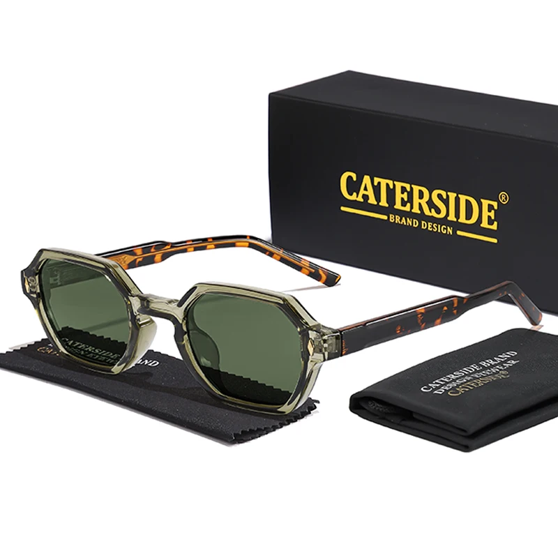 CATERDIDE Punk Polygonale Herren-Sonnenbrille, personalisiertes Design, quadratischer Rahmen, Sonnenbrille für Damen, Partys, Reisen, Urlaub, Brille – Detail 11