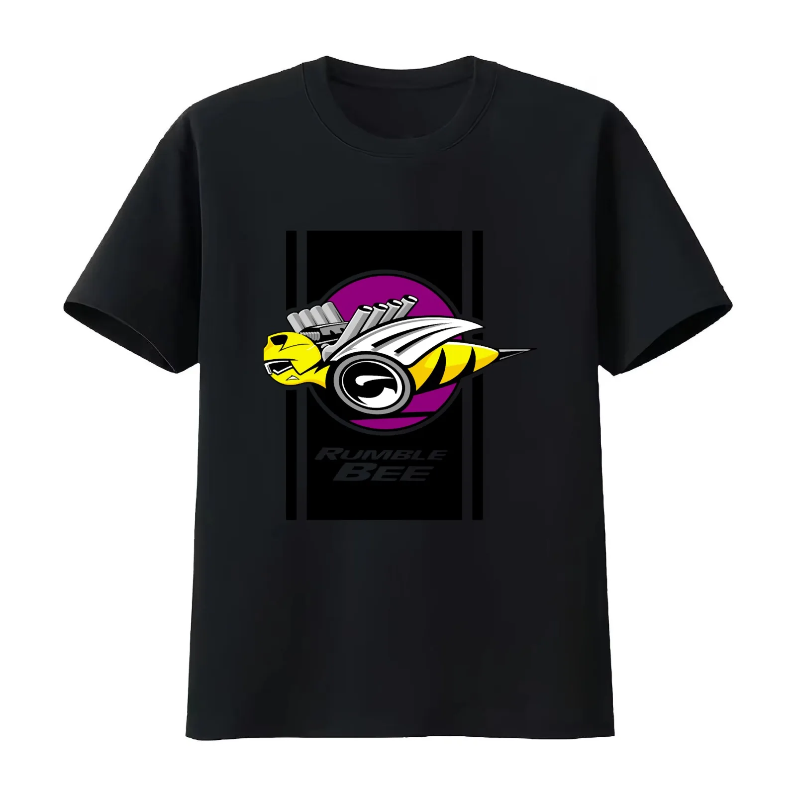 RUMBLE BEE T-Shirt Summer Casual Cotton Tee Oversized Streetwear Tops Vintage Graphic Print Loose Fit Short Sleeve