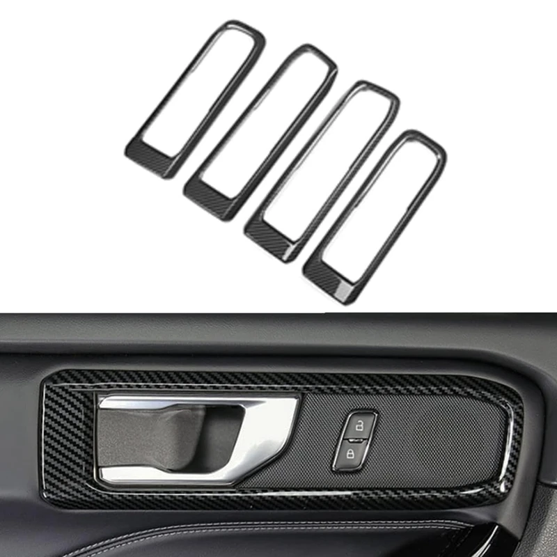 Indoor Handle Bowl Frame Trim Car Interior Accessories Carbon Fiber For Ford Explorer 2020-2023