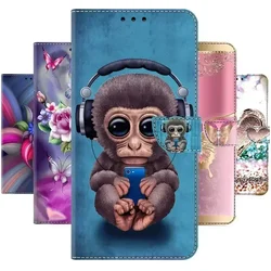 Phone Case For Oppo A74 A54 5G Wallet Case For Oppo A 74 A 54 Case Oppo A73 A93 A33 A53 A53s Painted Cases Luxury Leather Cover