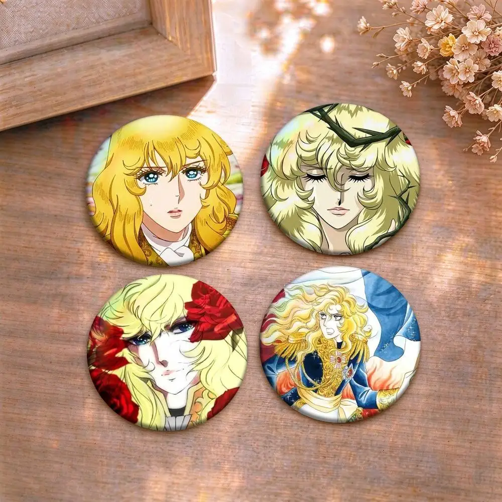 Rose of Versailles Lady Oscar  Brooch Metal Badge Brooch, Fashion Decorative Pins for Hat Bag Clothing Decoration Gift