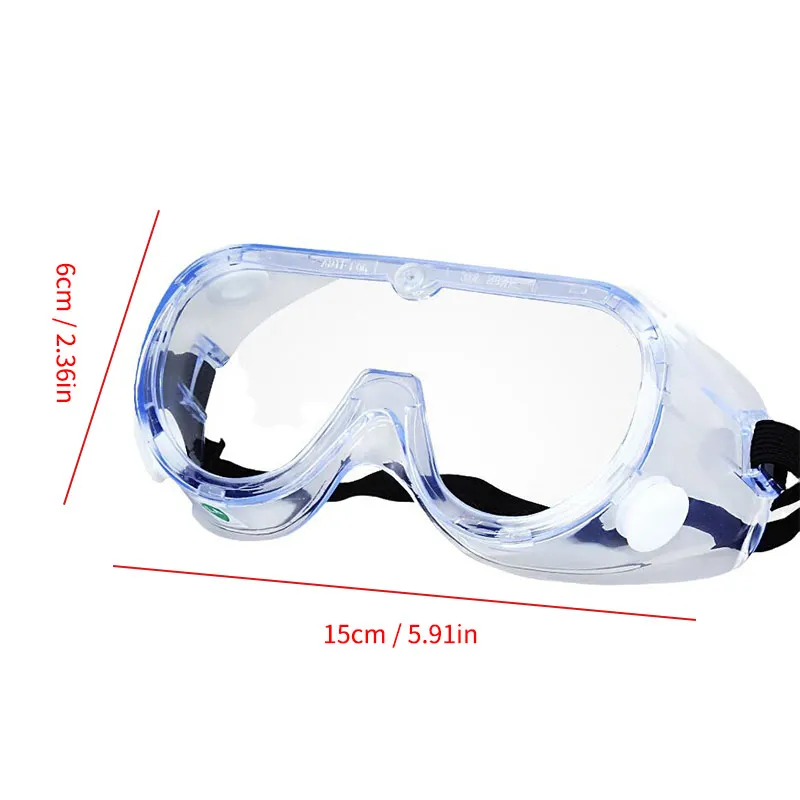 نظارات أمان واسعة الرؤية قابلة للتعديل لحماية العين بعدسات شفافة مضادة للضباب، نظارات أمان ناعمة وخفيفة الوزن
