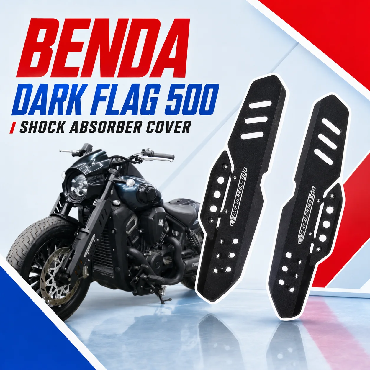 Front Shock Fork Tube Decor Guard Protective Sleeve For BENDA DARK FLAG 500 Cruiser Custom Mod Parts