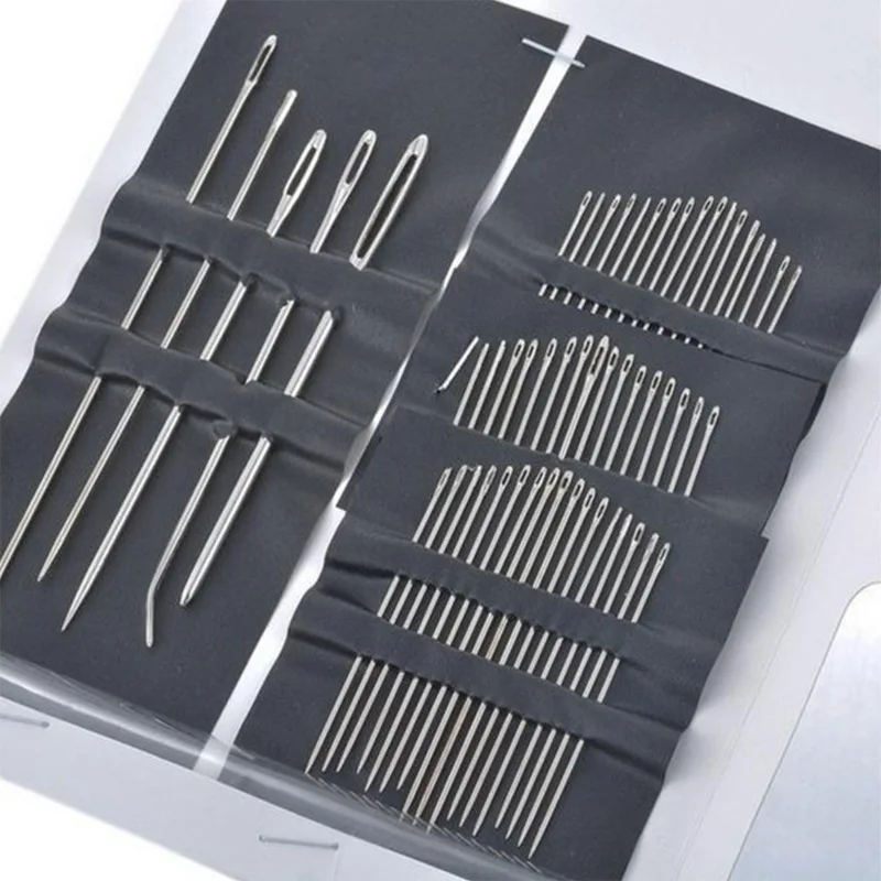 Hochwertiges Edelstahl-Nähnadel-Set, Großöhr-Sticknadeln für Schneiderei & Handwerk, Ideal für Profis & Anfänger