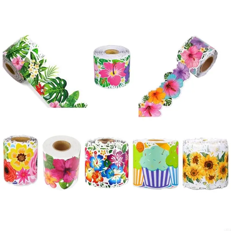 G8TA 60,69 -футовая доска объявлений Борьба Тримка листья цветочные наклейки на стены на стены для уведомления в классе доска в