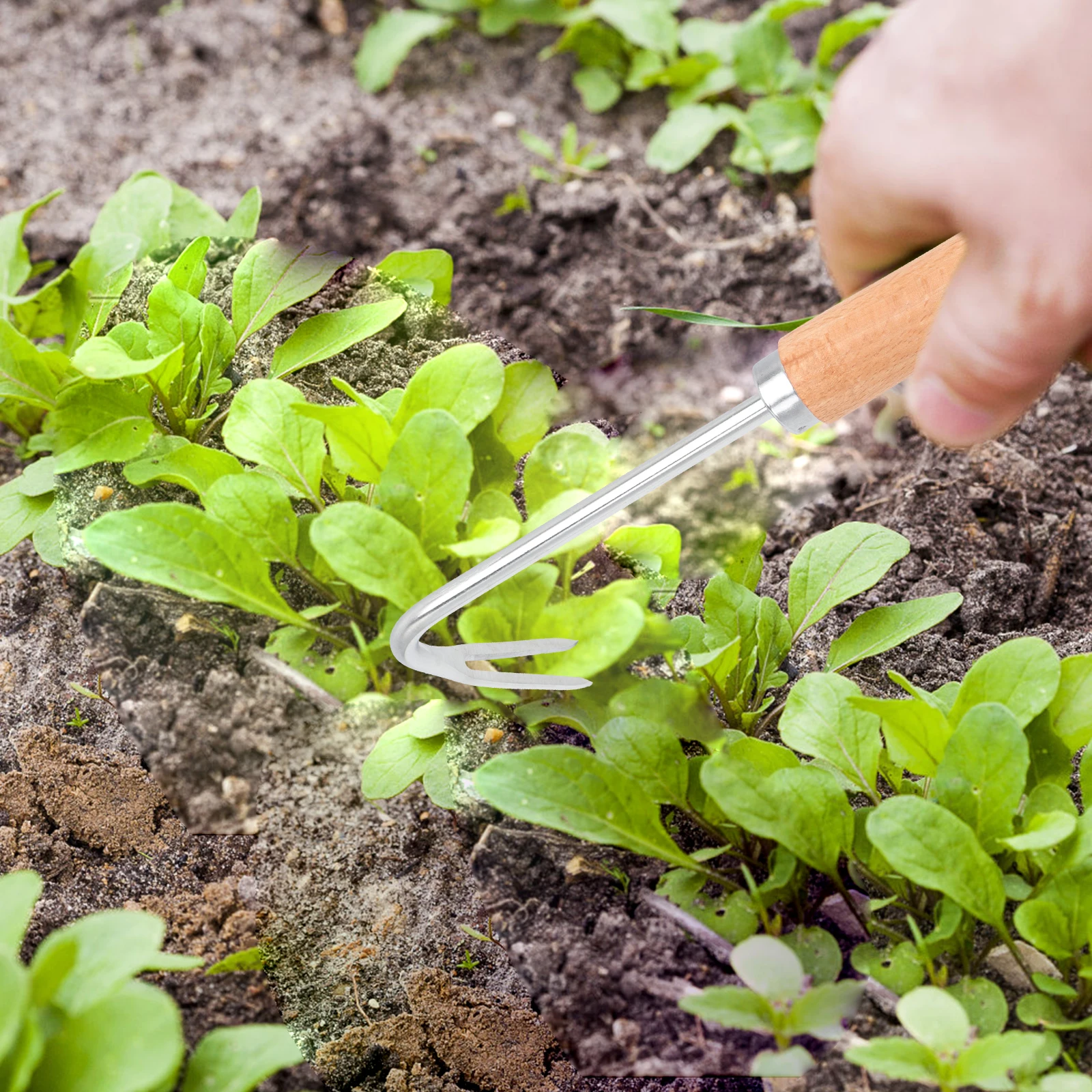 

Lightweight Durable Metal Weeding Tool Household Garden Weeder Shovel Manual Root Remover for Grass Clumps Outdoor Lawn