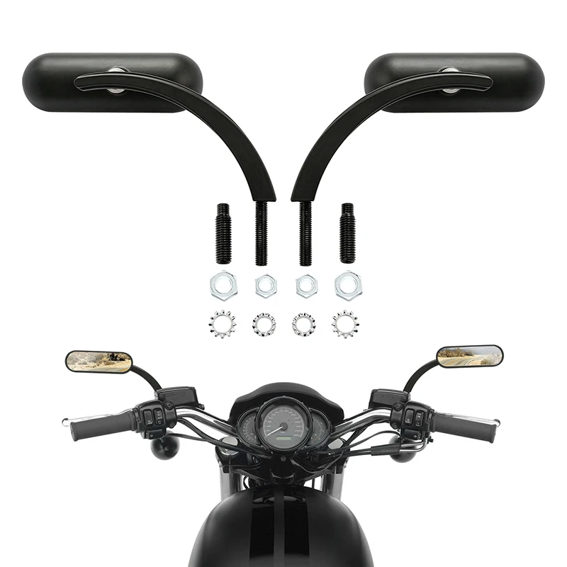 

Овальное зеркало заднего вида 8 мм 10 мм для Harley Dyna Softail Touring Road Electra Glide Fatboy Sportster 883 ночной поезд