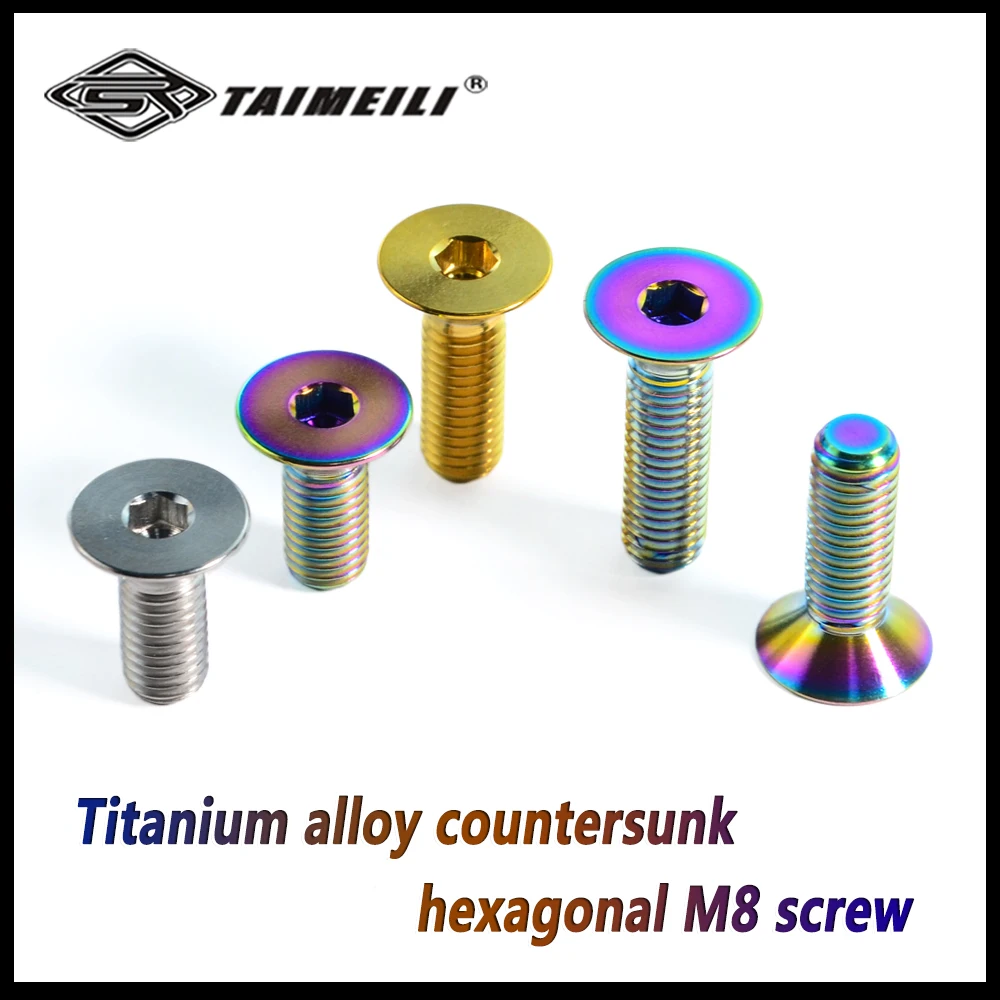 

TAIMEILI Titanium screws countersunk head countersunk screws M8x20/25/30/40mm 1pcs