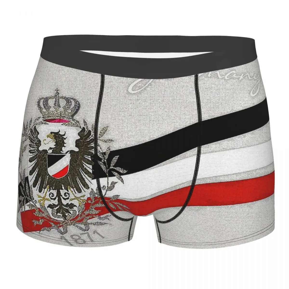 Sexy Boxer Shorts Panties Men's German Empire Eagle 1871 With Flag Underwear Germany Breathable Underpants for Homme Plus Size