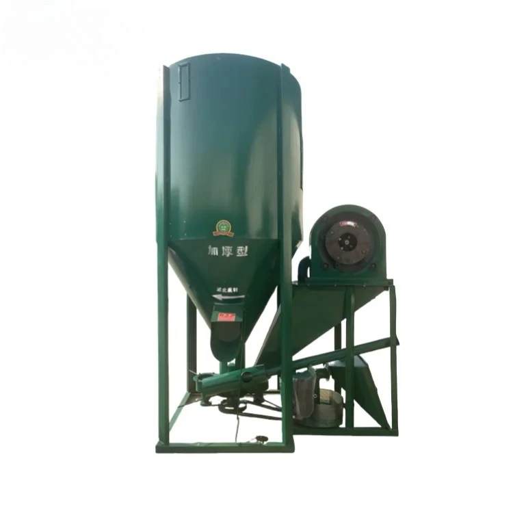 

High Productivity 500kg 1000kg Vertical Poultry Forage Fodder Crusher Mixer Farm Use Animal Feed Pellet Crushing Mixing Machine
