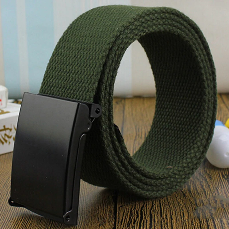 Men Female Jeans Belt Nylon Adjustable Belt Outdoor Travel Tactical Waist Belt Unisex Buckle Trousers Pants 120cm
