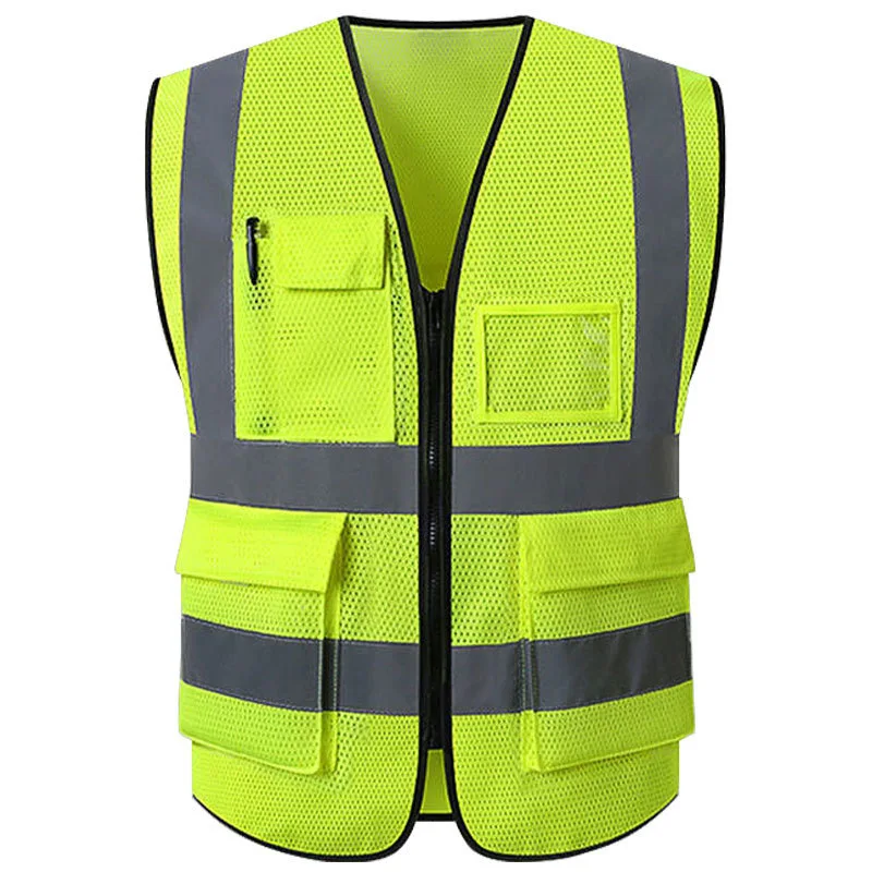 Pink Safety Vest Mesh High Visibility Reflective Vest with Pockets Hi Vis Vest for Working Night Running Cycling Riding