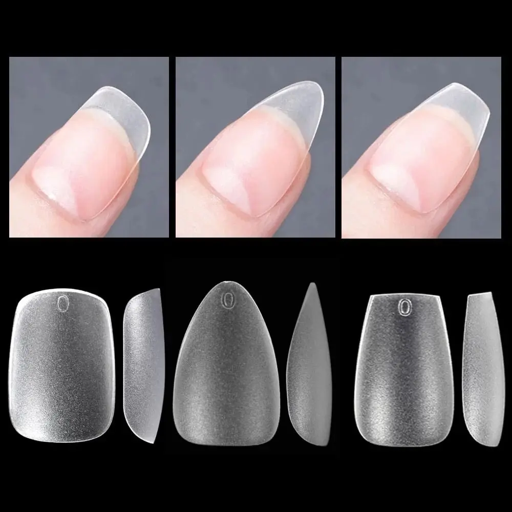 240Pcs Abrazine Finger Extension Nail Gel Tips Full Cover False Nails Fake Nails Almond Square Coffin