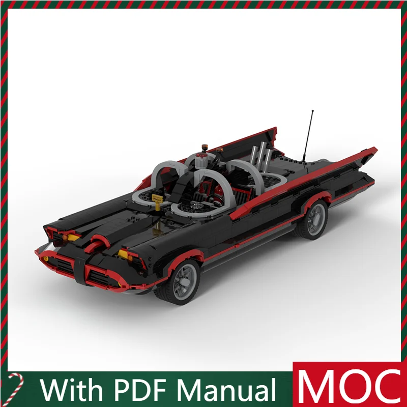 

Hot 2625 PCS Famous Movie Black Convertible Car Building Blocks Model For Kid Education DIY Display Toy Birthday Christmas Gifts