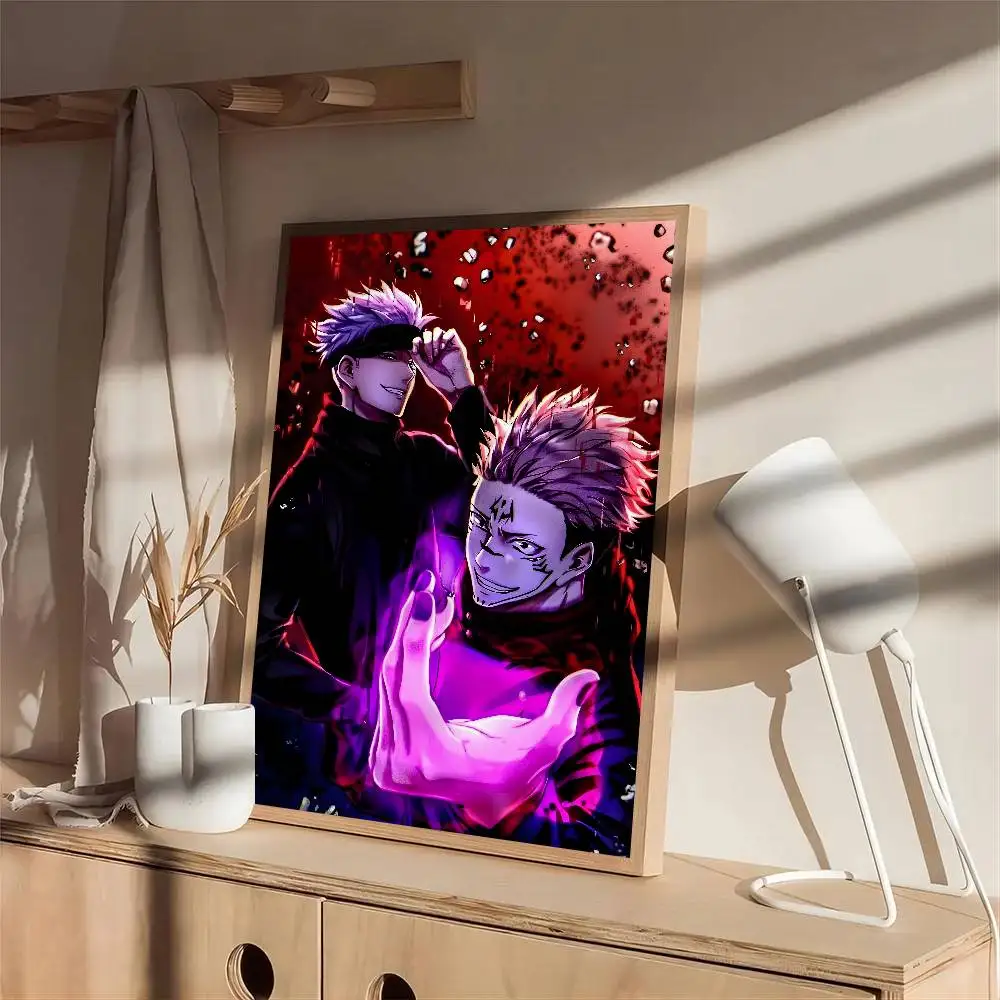 Anime Jujutsu Kaisen Gojo And Sukuna Poster Self-adhesive Art Waterproof Paper Sticker Coffee House Bar Room Wall Decor view 5