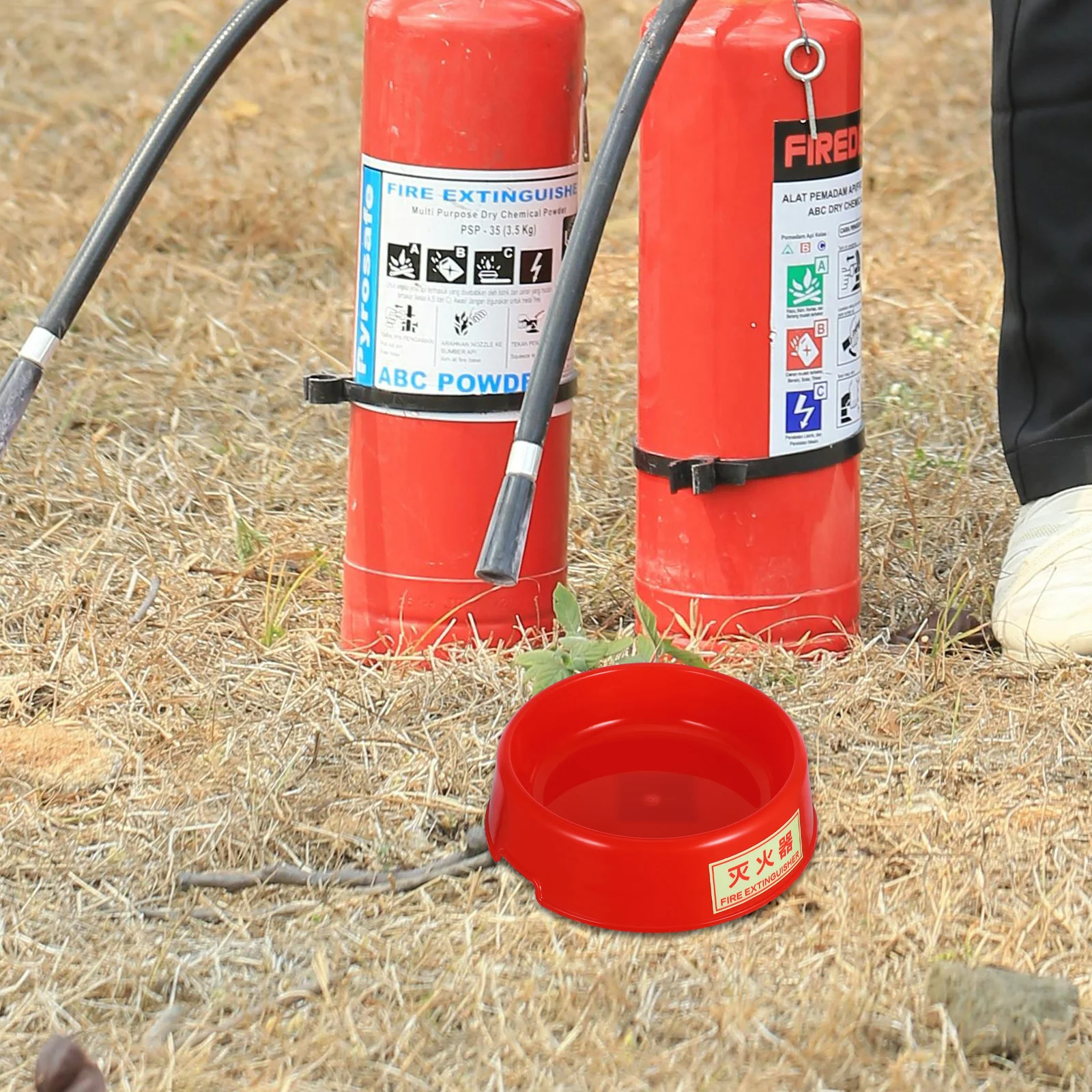 

Glow In The Extinguisher Base Plastic Floor Stand Holder Support Organizer Stable Durable Easy Install Reflective