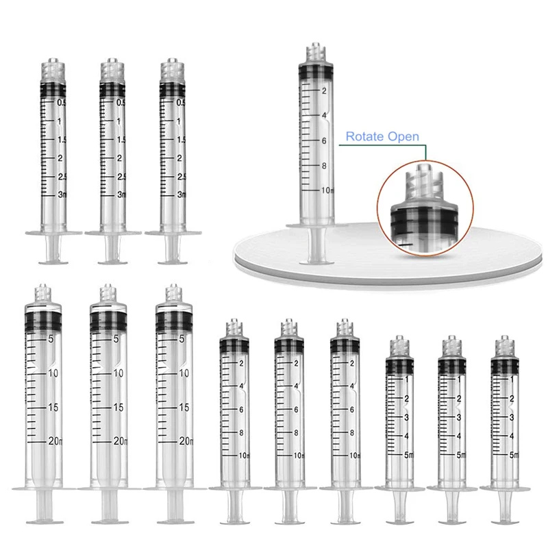 1/2/5/10 pcs Luer Lock Syringe - plastic syringe - 3ml 5 ml 10 ml 20 ml 30 ml 50 ml 100 ml optional Capacity