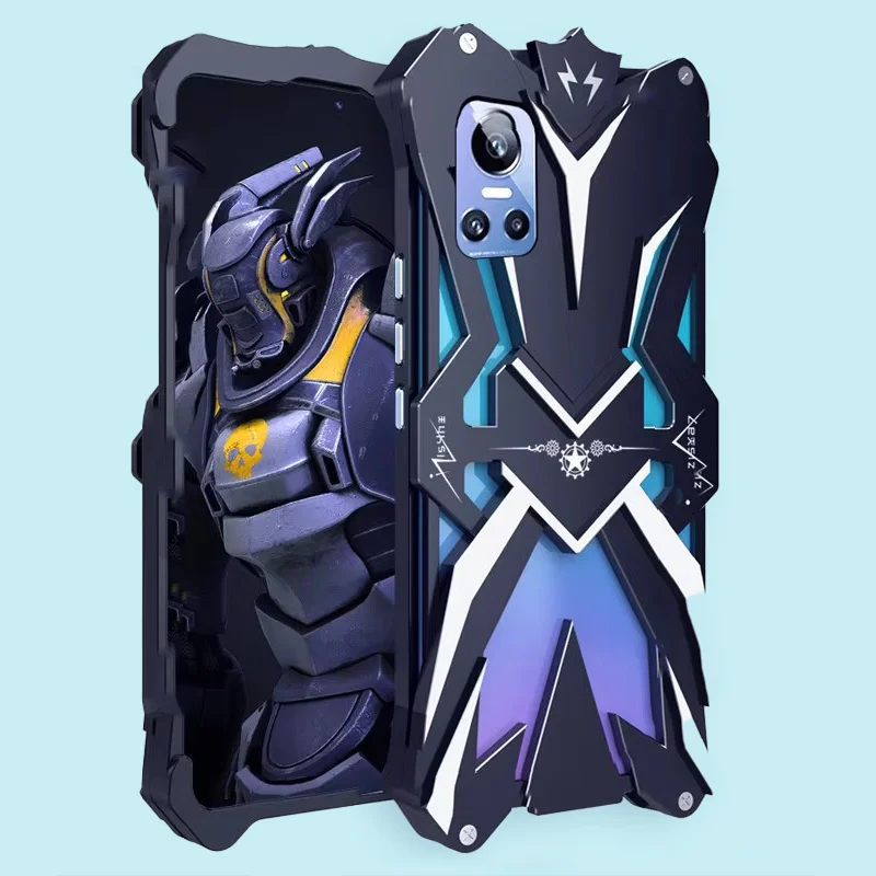 

Applicable for realmegtneo3 mobile phone case Metal mobile phone case True self protective shell Shock and fall resistant