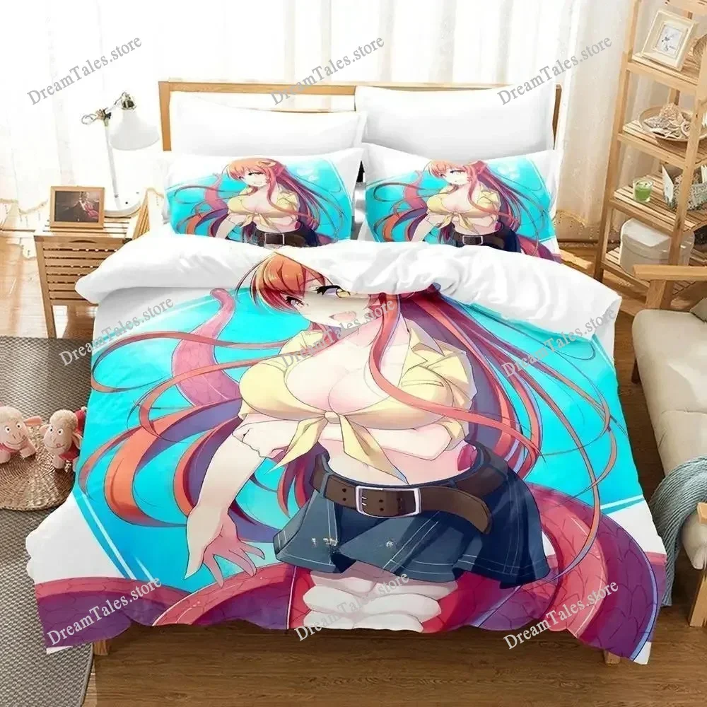 Monster Musume Bedding Set Single Twin Full Queen King Size Bed Set Adult Kid Bedroom Duvet Cover Sets 3D Anime Bed Sheet Set