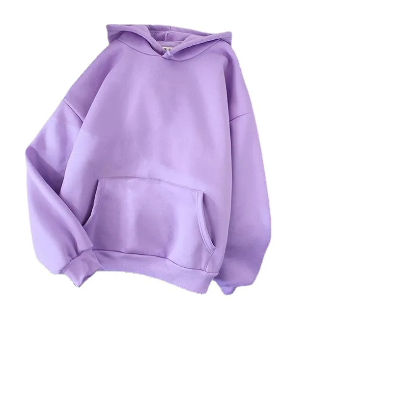 Sudadera con capucha de Color blanco para mujer, Sudadera con capucha de Color puro transfronterizo, estación independiente de eBay, sudadera cómoda y moderna, 2024