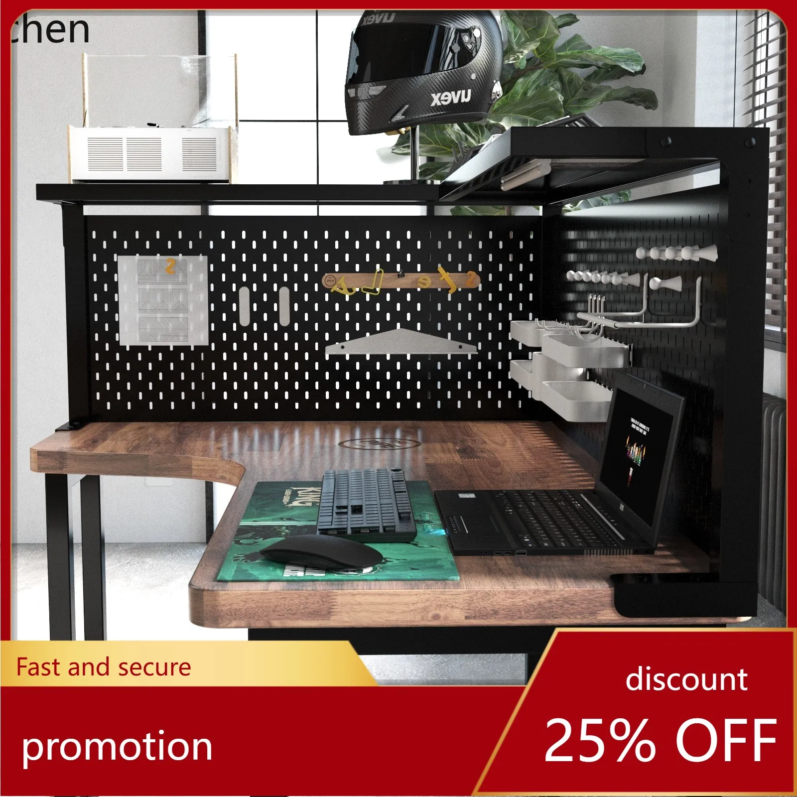 

ZML Solid Wood Workbench Corner Handcrafted Table Wall Corner Desk Computer Desk