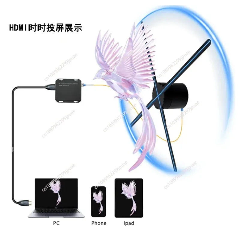 HD 3D Hologram Fan Holographic Projector Custom Advertising LED Display Screen Equipment