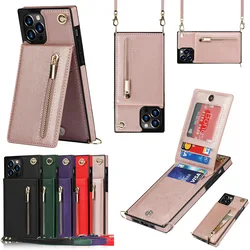 Luxurious and Suitable Huawei Mate 20 30 40 Phone Case Crossbody Zipper Leather Case Insert Card P30 40 PRO Phone Case Holder