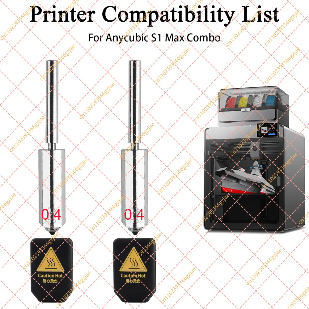 Nozzle 0.4Mm Hardened - Kit de Bicos de Aço Temperado