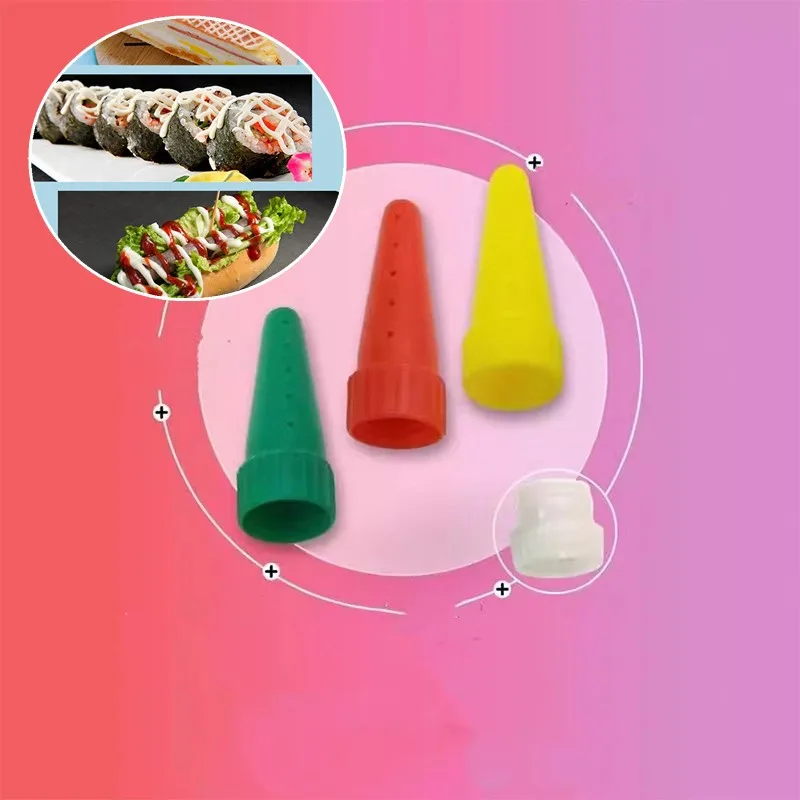 3 unids/set botella exprimidora de Ketchup dispensador de jarabe de plástico ideal para salsa de ensalada de Ketchup accesorios de cocina