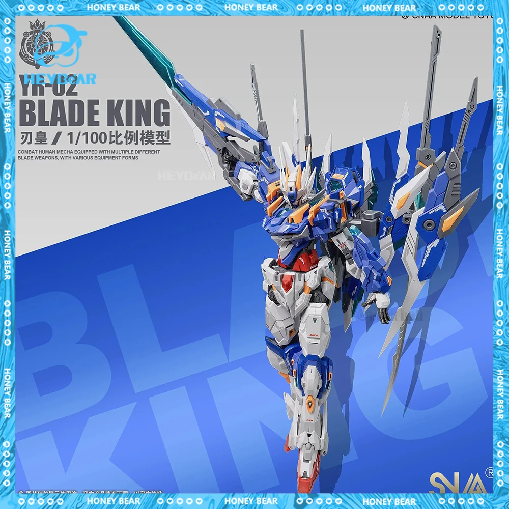 

Snaa Blade King Yr-02 1/100 Mg 22cm Complete Full Body Skeleton And Water Sticker Action Character Assembly Model Toy