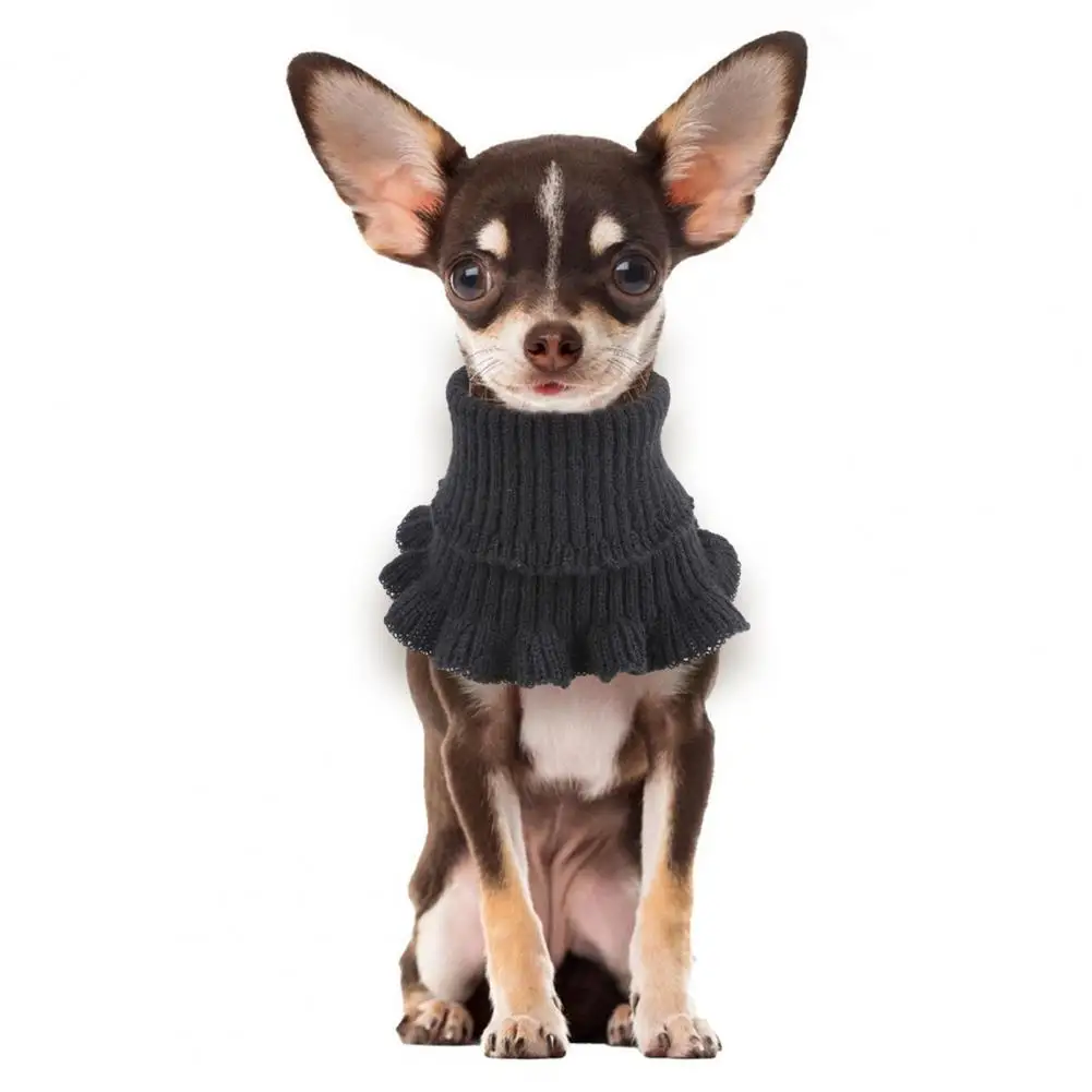 Pet Collar Scarf Cozy Knitted Dog Snood Pet Scarf Set for Weather Stylish Neck Warmer Ear High for Warmth