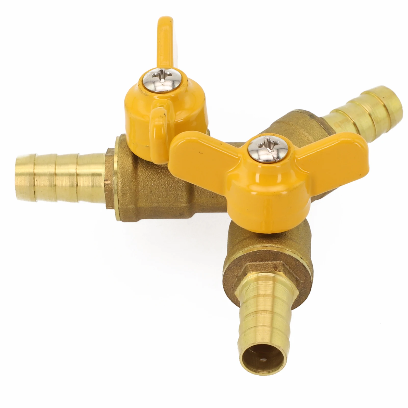 Individual Control 3-way Ball Valve Corrosion-resistant Heavy Duty Design Solid Brass Construction Thickened Wall